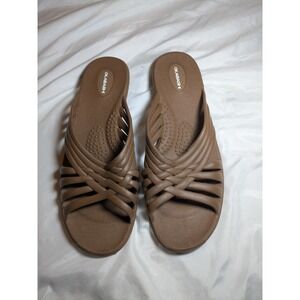 Okabashi Women's Slip-On Sandals Size ML (8-9) Brown